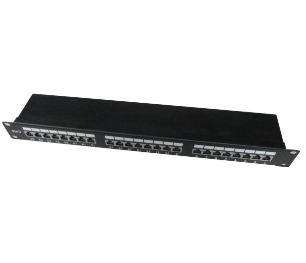 Gembird Patch Panel 24 Porty 1U 19'' Kat.6, czarny NPP-C624-002 - 1380458 - zdjęcie